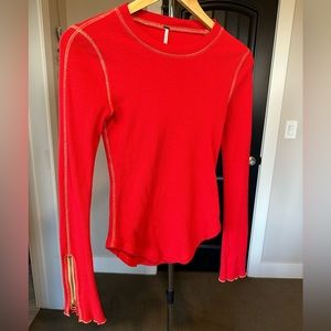 Free People Coral Long Sleeved Top Size XS